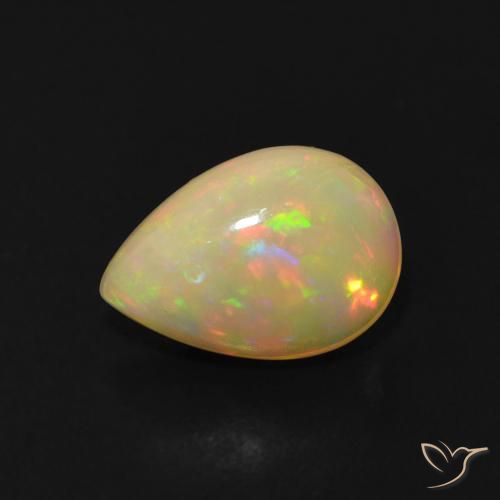 1.38ct 天然 彩色 蛋白石, 梨形, 透明