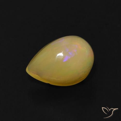 0.58克拉天然蛋白石，梨形，透明