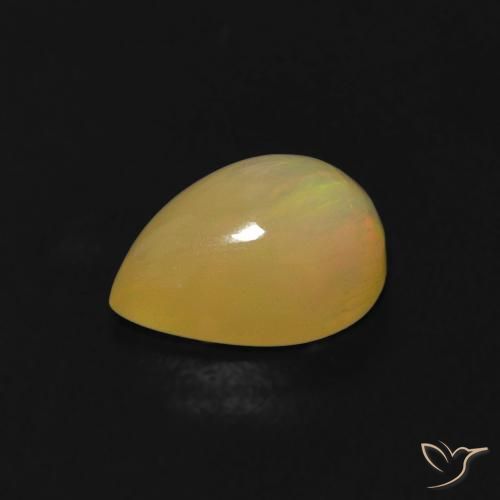 0.58克拉天然蛋白石，梨形，透明