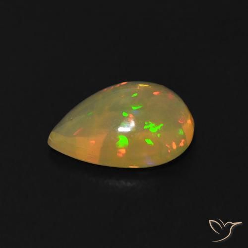 0.62克拉天然蛋白石，梨形，透明