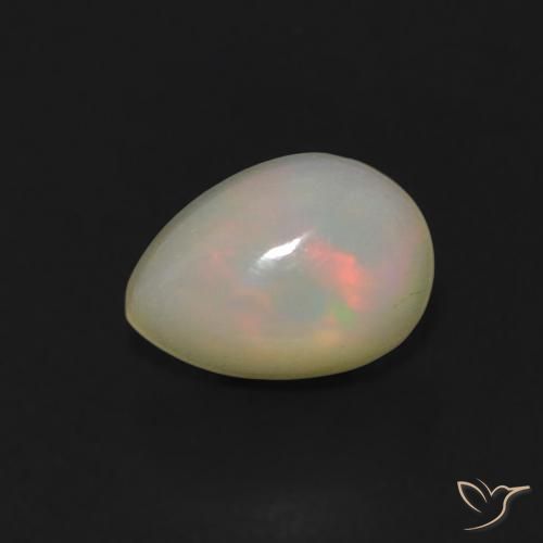 0.61ct 天然 彩色 蛋白石, 梨形, 透明