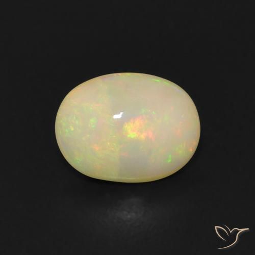 0.78ct 天然 彩色 蛋白石, 椭圆形, 透明