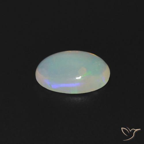 0.35克拉天然蛋白石，椭圆形，透明
