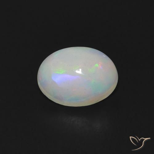 0.59ct 天然 彩色 蛋白石, 椭圆形, 透明