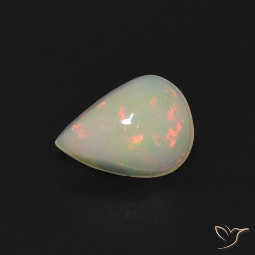 0.36克拉天然蛋白石，梨形，透明