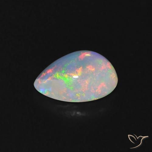 0.50克拉天然欧泊，梨形，透明