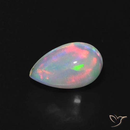 0.61克拉天然蛋白石，梨形，透明