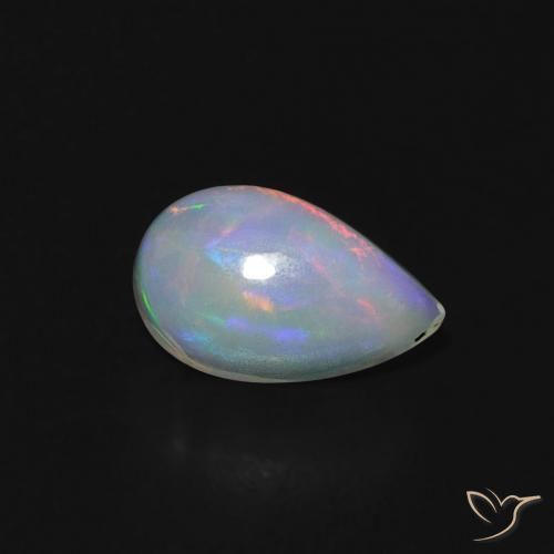 0.61克拉天然蛋白石，梨形，透明