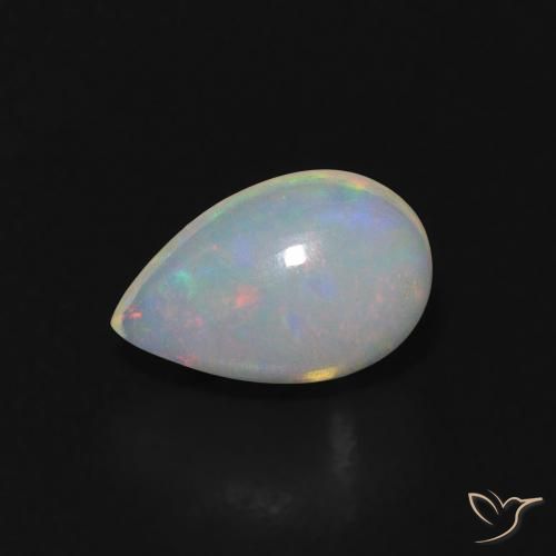 0.59ct 天然 彩色 蛋白石, 梨形, 透明