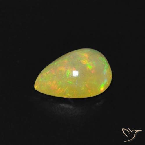 0.66克拉天然蛋白石，梨形，透明