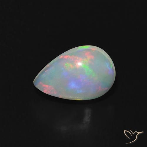 0.56ct 天然 彩色 蛋白石, 梨形, 透明