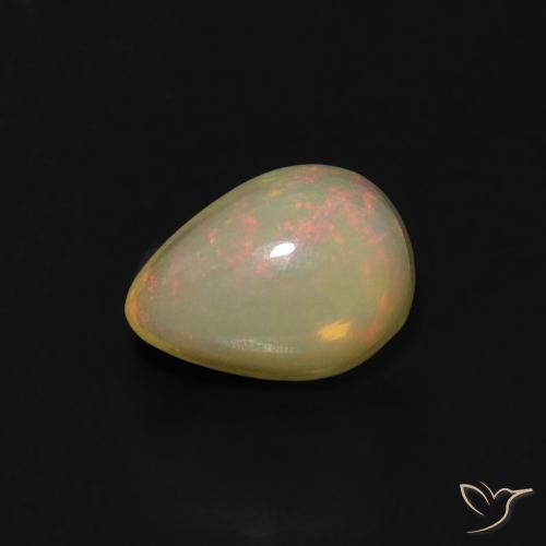 0.69ct 天然 彩色 蛋白石, 梨形, 透明