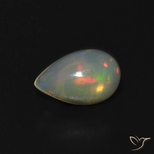 0.52ct 天然 彩色 蛋白石, 梨形, 透明