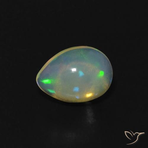 0.56ct 天然 彩色 蛋白石, 梨形, 透明