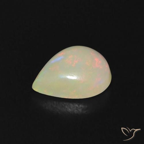 0.67克拉天然蛋白石，梨形，透明