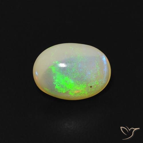 0.48ct 天然 彩色 蛋白石, 椭圆形, 透明
