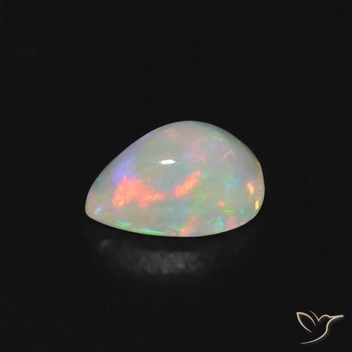 0.29克拉天然蛋白石，梨形，透明