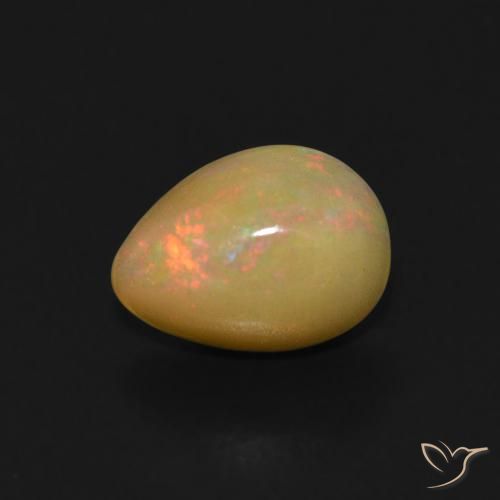 0.48ct 天然 彩色 蛋白石, 梨形, 透明