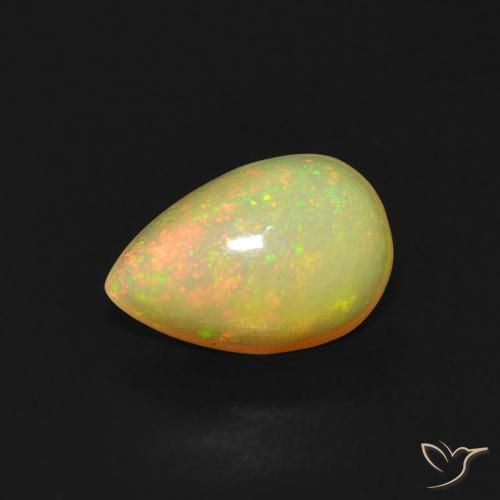 0.55ct 天然 彩色 蛋白石, 梨形, 透明