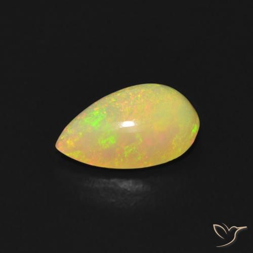 0.55克拉天然蛋白石，梨形，透明