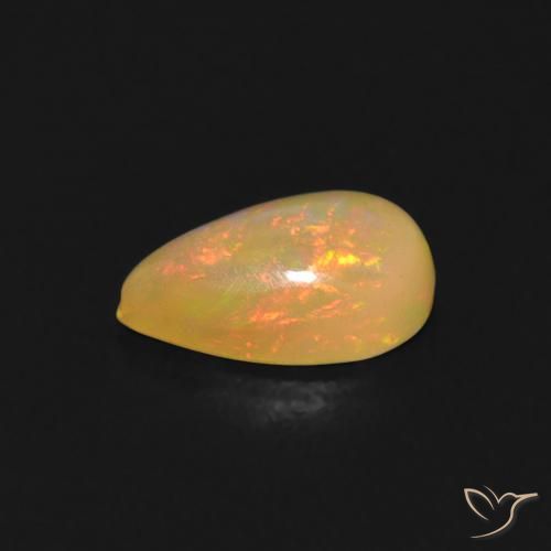 0.53克拉天然蛋白石，梨形，透明
