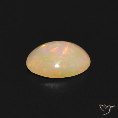 0.44克拉天然蛋白石，椭圆形，透明