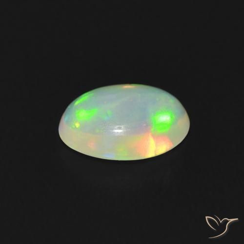 0.32克拉天然蛋白石，椭圆形，透明