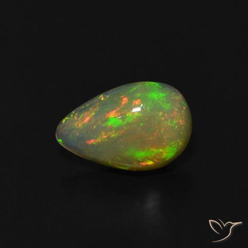 0.46ct 天然 彩色 蛋白石, 梨形, 透明