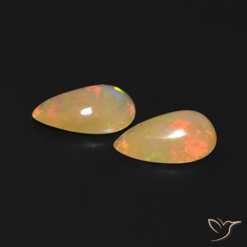 0.89克拉天然蛋白石，梨形，透明