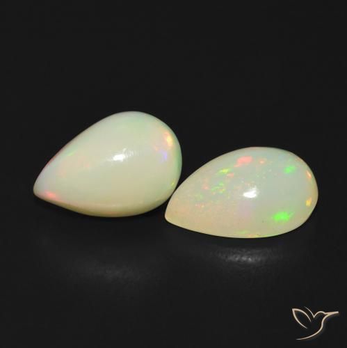 1.59克拉天然蛋白石，梨形，透明