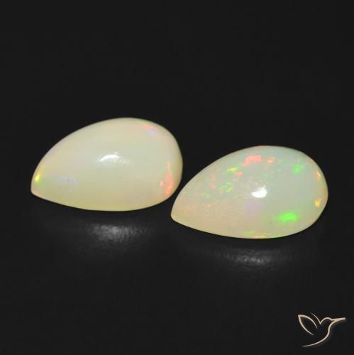 1.59克拉天然蛋白石，梨形，透明