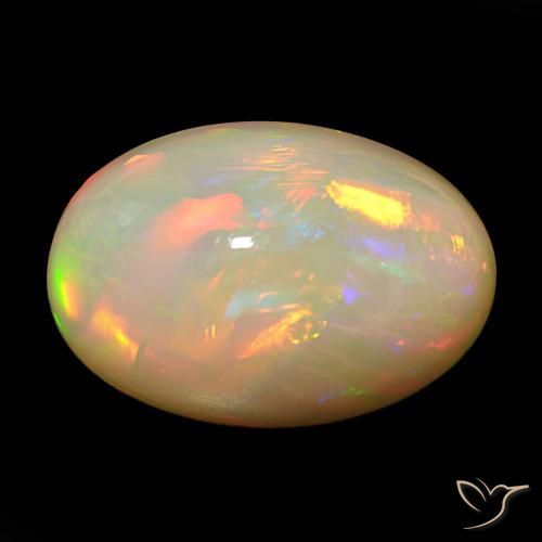 18.83ct 彩色 蛋白石, 椭圆形, 不透明