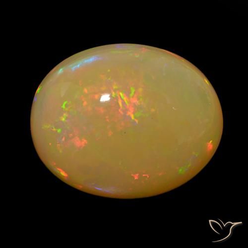 20.25ct 彩色 蛋白石, 椭圆形, 不透明