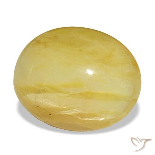 8.78克拉天然黄色欧泊，椭圆形切割，14.8×11.9毫米，不透明