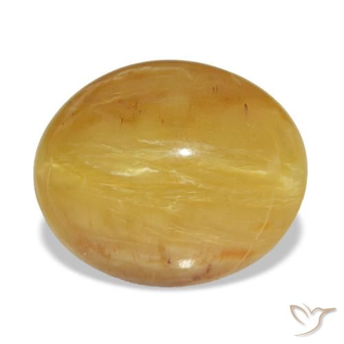 5.89克拉天然金色欧泊，椭圆形切割，14.2×11.9毫米，不透明