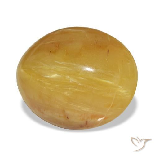 5.89克拉天然金色欧泊，椭圆形切割，14.2×11.9毫米，不透明