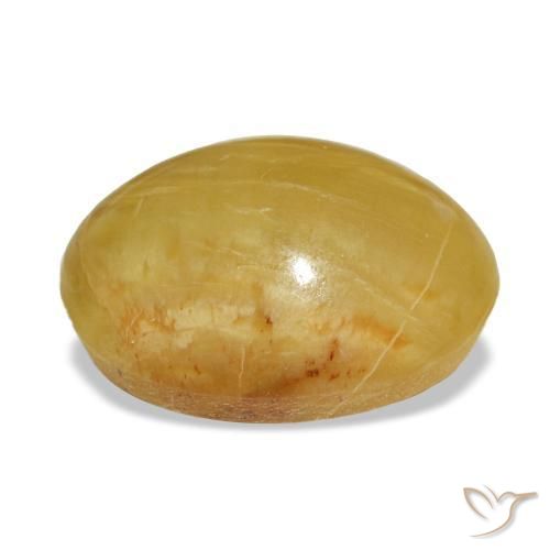 5.89克拉天然金色欧泊，椭圆形切割，14.2×11.9毫米，不透明