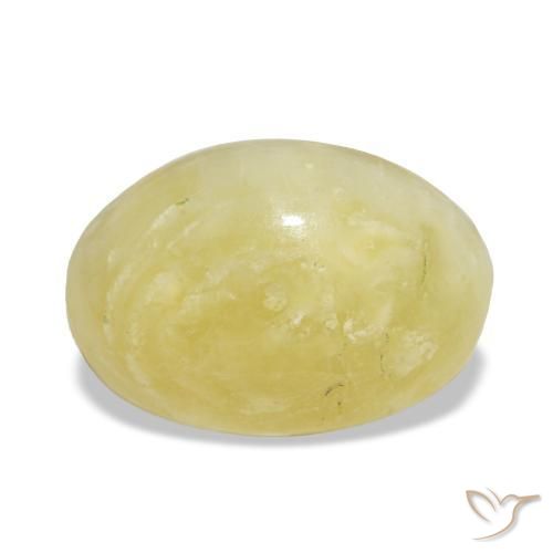 2.89克拉天然黄色欧泊，椭圆形切割，10.5×6.9毫米，不透明