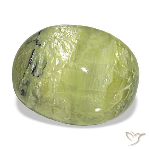 14.90克拉天然绿色欧泊，椭圆形切割，18.4×14.5毫米，不透明