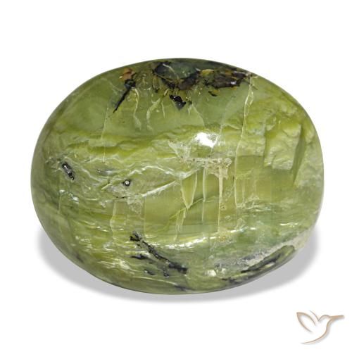 11.26克拉天然绿色欧泊，椭圆形切割，17.7×14.4毫米，不透明