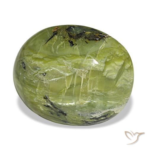 11.26克拉天然绿色欧泊，椭圆形切割，17.7×14.4毫米，不透明