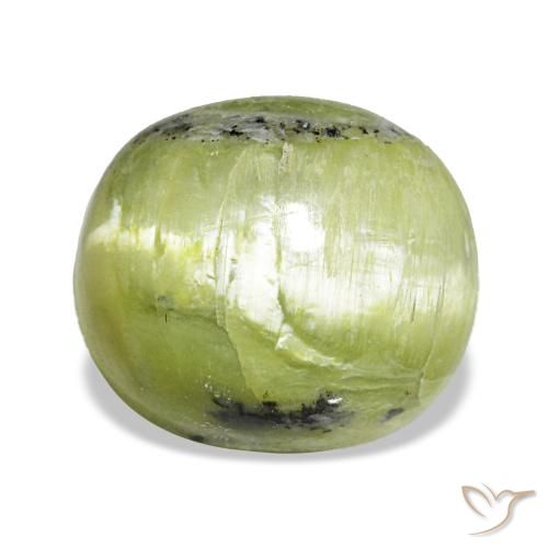 3.75克拉天然绿色欧泊，椭圆形切割，10.1×9.2毫米，不透明