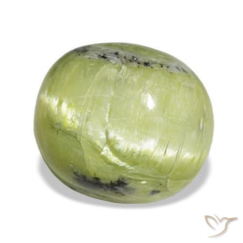 3.75克拉天然绿色欧泊，椭圆形切割，10.1×9.2毫米，不透明
