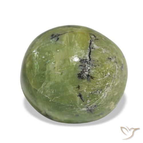 4.99克拉天然绿色欧泊，椭圆形切割，11.2×10.2毫米，不透明