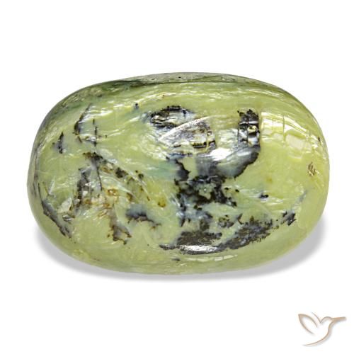 9.57克拉天然绿色欧泊，椭圆形切割，18.9×12.7毫米，不透明
