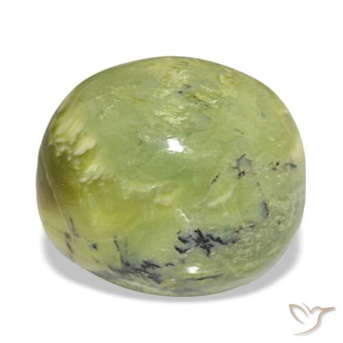 8.01克拉天然绿色欧泊，椭圆形切割，14.8×13.2毫米，不透明