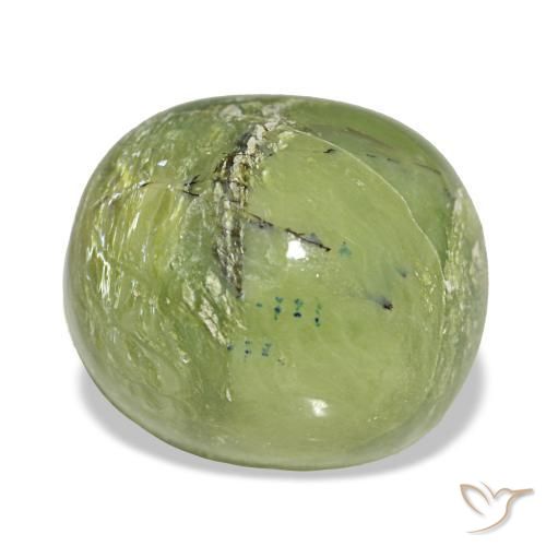 6.79克拉天然绿色欧泊，垫形剪裁，12.6×11.2毫米，不透明