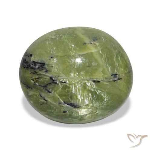 2.59克拉天然绿色欧泊，椭圆形切割，10.7×9.3毫米，不透明