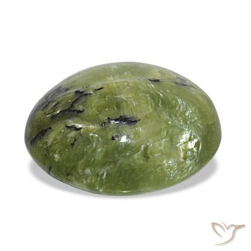 2.59克拉天然绿色欧泊，椭圆形切割，10.7×9.3毫米，不透明