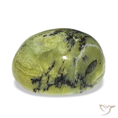8.98克拉天然绿色欧泊，椭圆形切割，15.4×12.4毫米，不透明